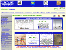 Tablet Screenshot of garment-racks-store-fixtures.com